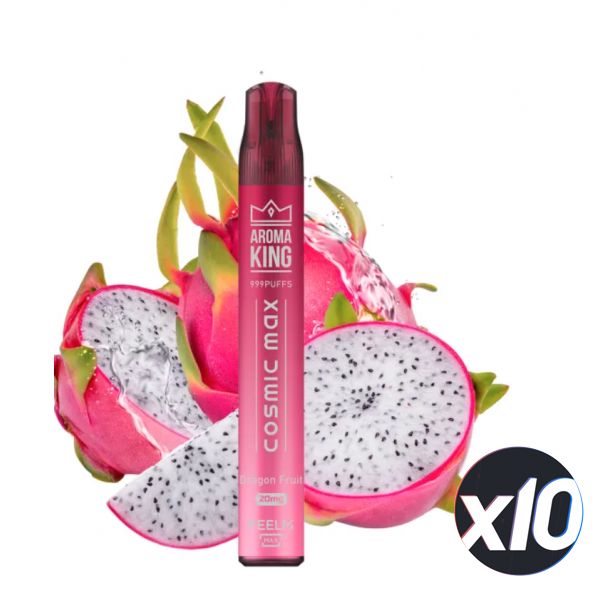 PackX10 - PUFF COSMIC MAX - DRAGON FRUIT - AK 999 PUFFS