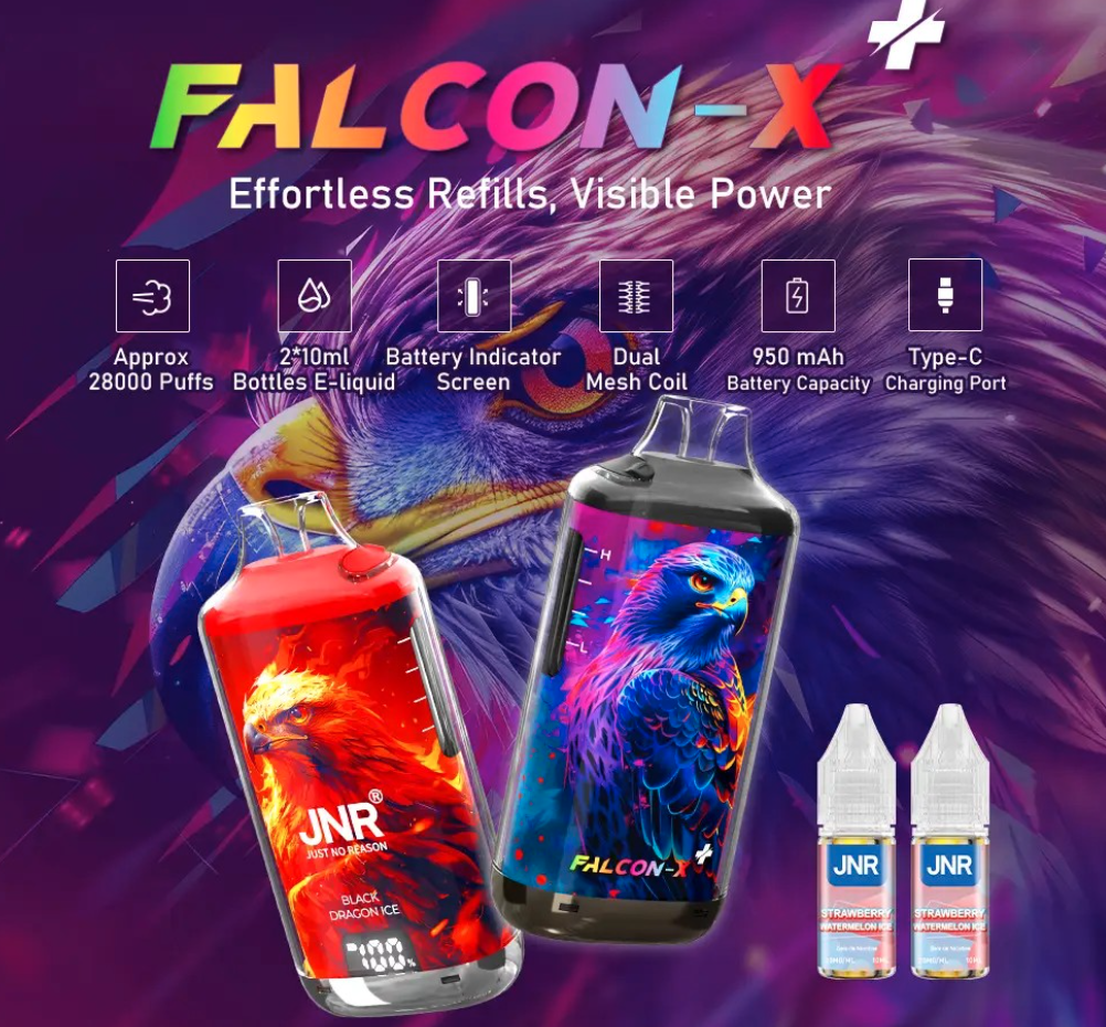 JNR - FALCON X - 28K - BLACK DRAGON ICE - RECHARGEABLE